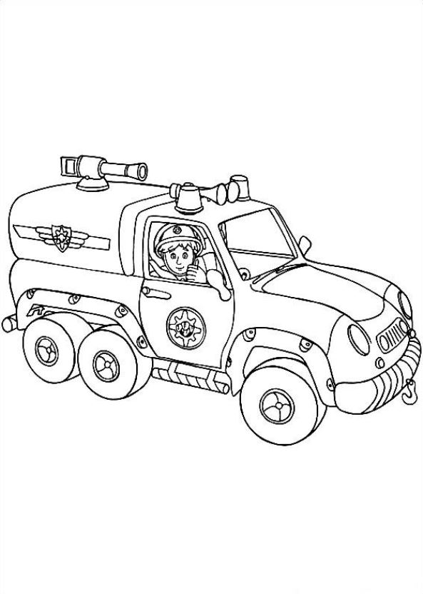 Kids-n-fun.com | Coloring page Fireman Sam Fireman Sam